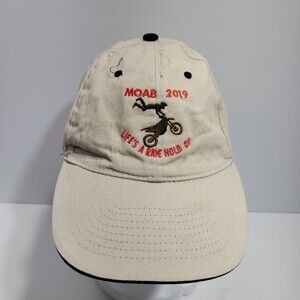 Hit Wear Hat Cap Strapback Beige Baseball Hiker Hiking Life's a Ride Hold on Men